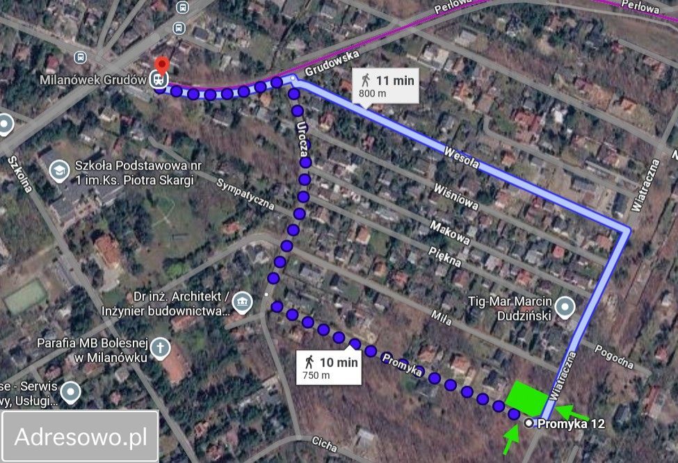 Działka budowlana Milanówek, ul. Promyka. Zdjęcie 3