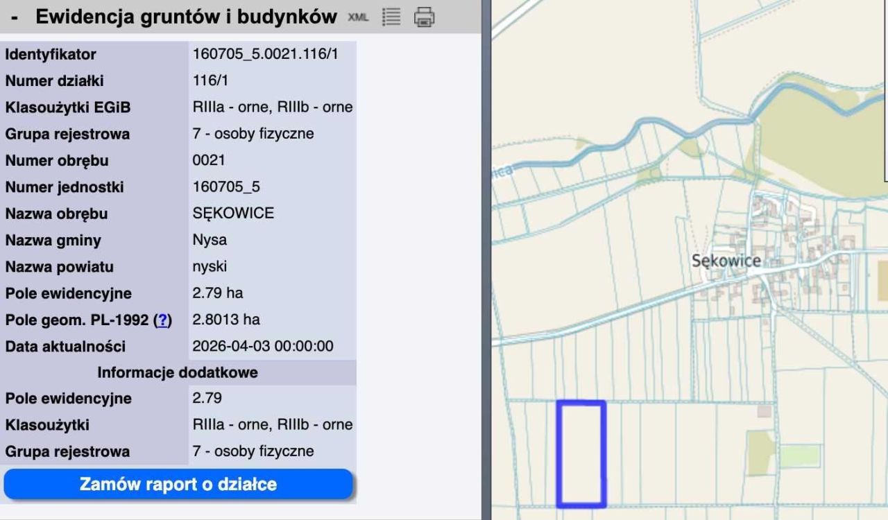 Działka rolna Sękowice. Zdjęcie 2