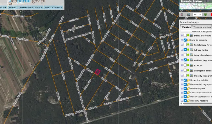 Działka leśna Popowo-Letnisko, ul. Urocza