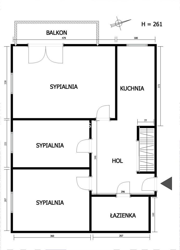 Mieszkanie 3-pokojowe Kraków Kurdwanów, ul. Marii i Bolesława Wysłouchów. Zdjęcie 3