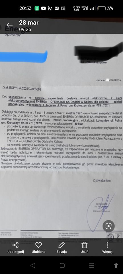 Działka budowlana Lutogniew, ul. Polna