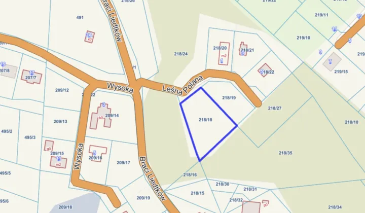 Działka inwestycyjna Koleczkowo, ul. Leśna Polana