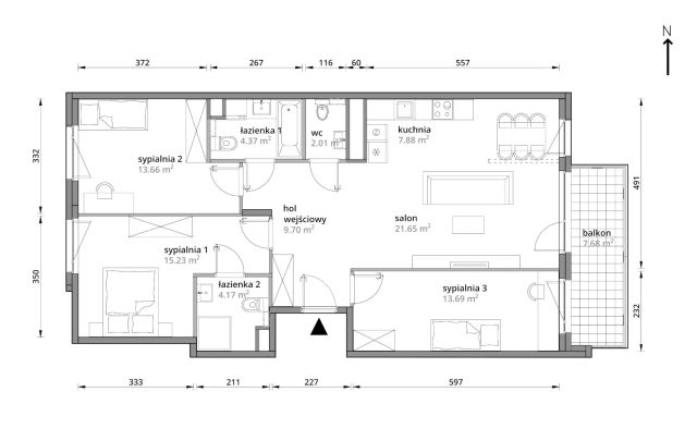 Mieszkanie 4-pokojowe Warszawa Praga-Południe, ul. Podskarbińska. Zdjęcie 7