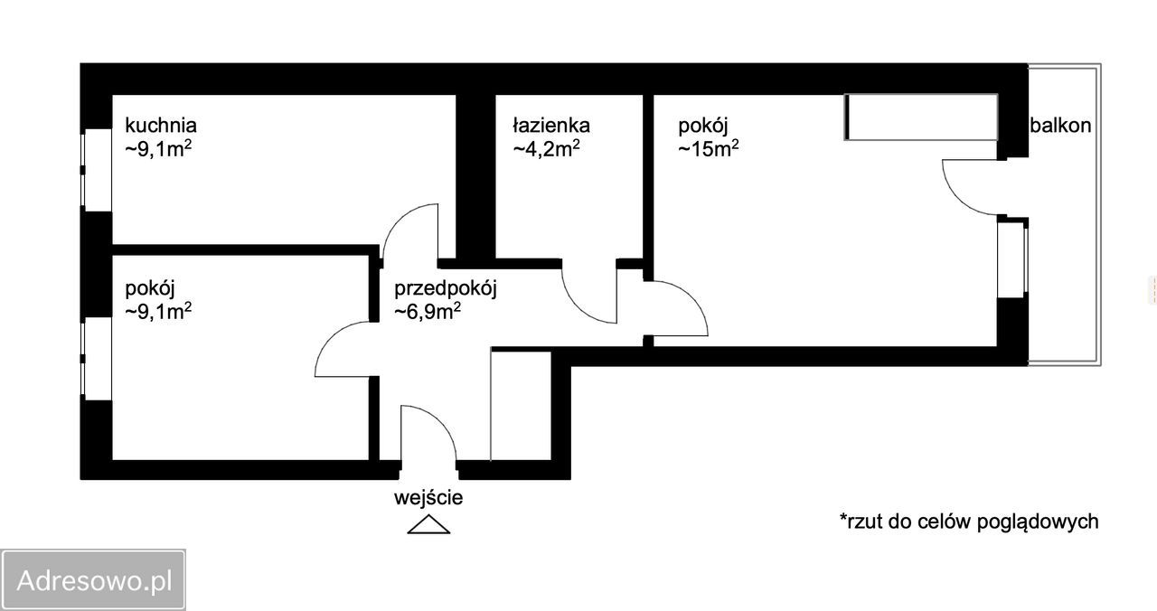 Mieszkanie 2-pokojowe Wadowice, os. XX-lecia PRL. Zdjęcie 6