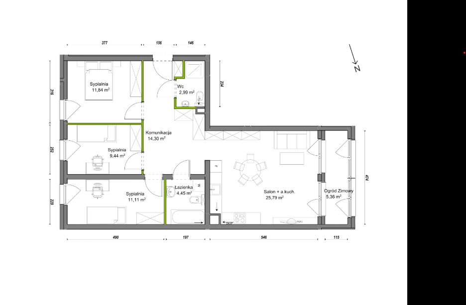 Mieszkanie 4-pokojowe Wrocław Ołtaszyn, ul. Orawska. Zdjęcie 8