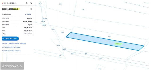 Działka rolna Częstochowa Błeszno, ul. Żyzna. Zdjęcie 1