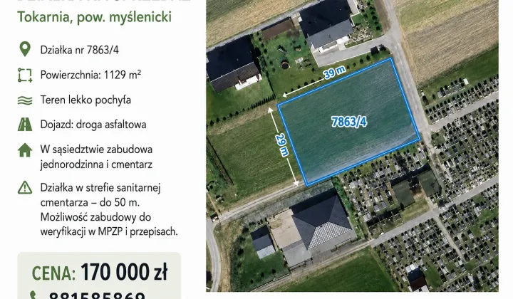 Działka inwestycyjna Tokarnia, Tokarnia