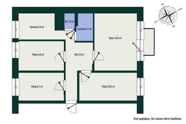 Mieszkanie 4-pokojowe Legionowo, ul. Zygmunta Krasińskiego. Zdjęcie 11