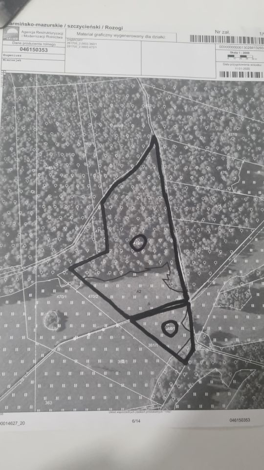 Działka rolna Dąbrowy