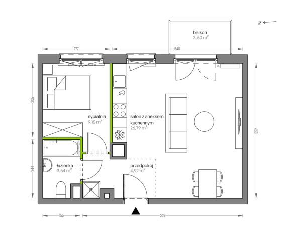 Mieszkanie 2-pokojowe Kraków Płaszów, ul. Myśliwska. Zdjęcie 25