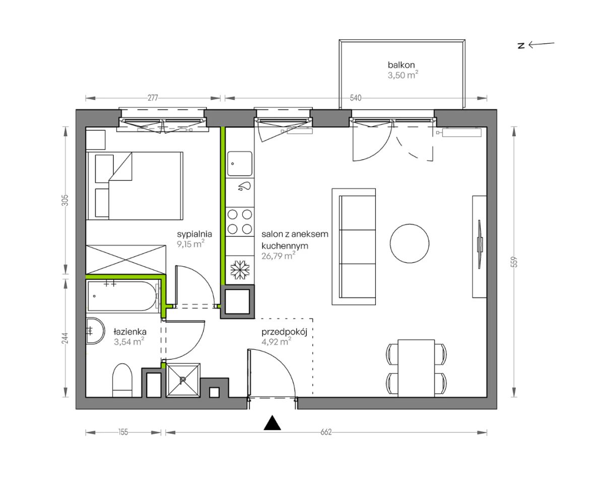 Mieszkanie 2-pokojowe Kraków Płaszów, ul. Myśliwska. Zdjęcie 25