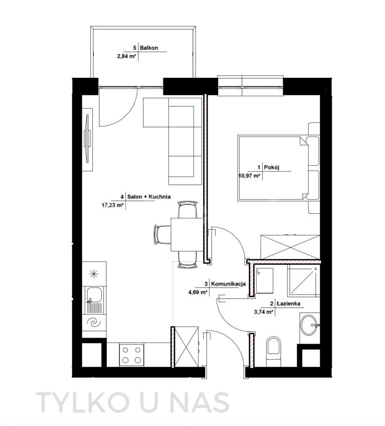 Mieszkanie 2-pokojowe Poznań Podolany, ul. Jasielska. Zdjęcie 19