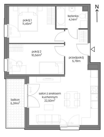 Mieszkanie 3-pokojowe Gdańsk Ujeścisko, ul. Niepołomicka. Zdjęcie 8