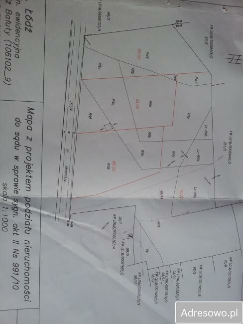 Działka budowlana Łódź Bałuty, ul. Aksamitna