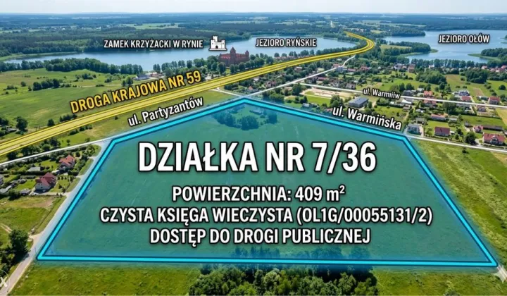 Działka budowlana Ryn