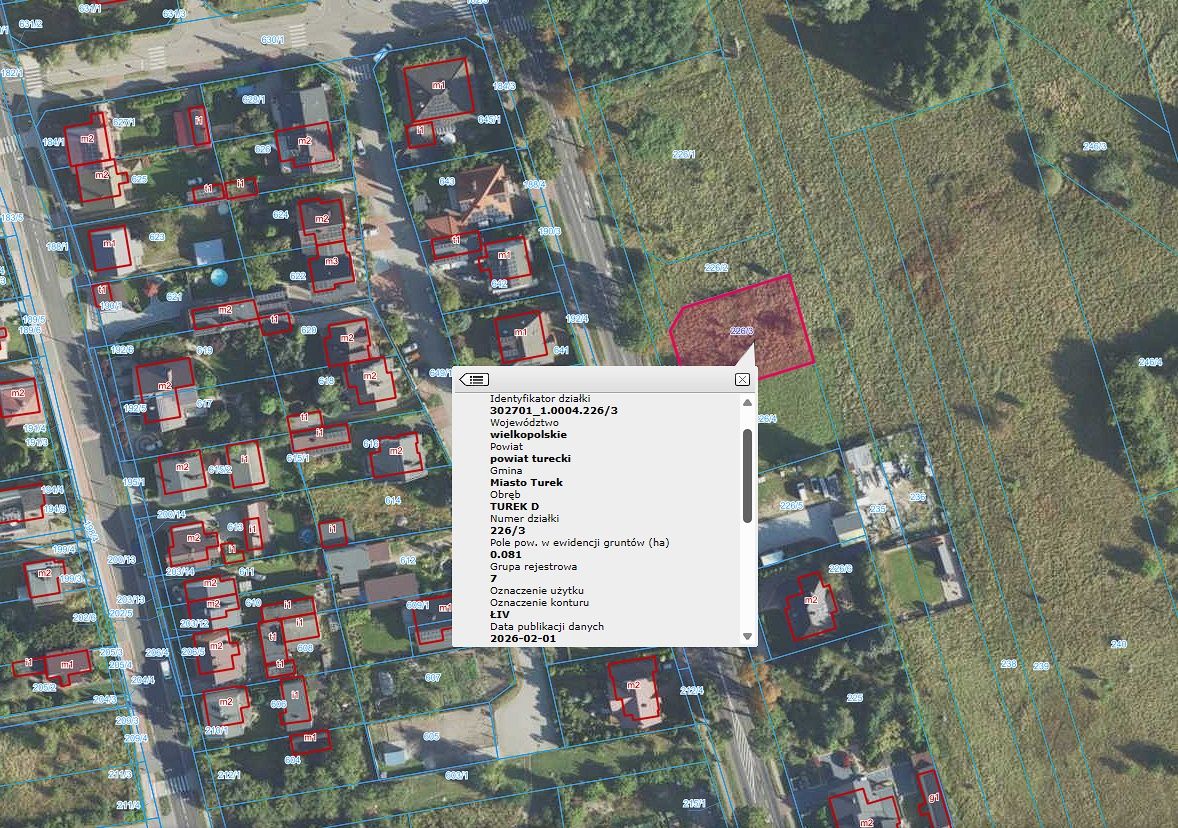 Działka budowlana Turek, ul. Fryderyka Chopina. Zdjęcie 2