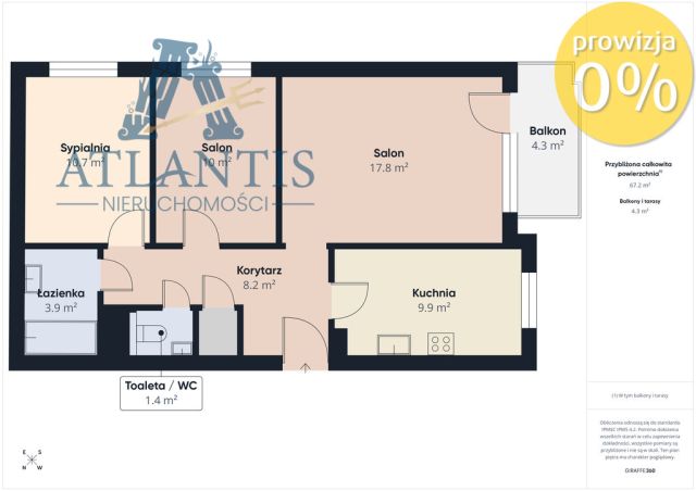 Mieszkanie 3-pokojowe Bydgoszcz Szwederowo, ul. Nowodworska. Zdjęcie 14