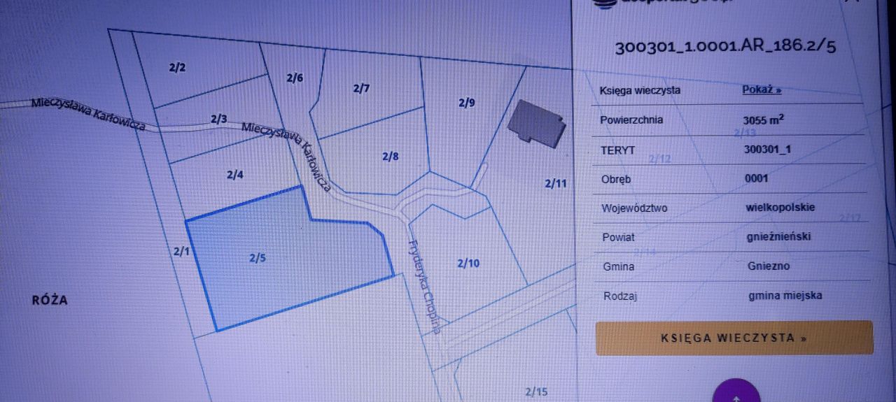 Działka budowlana Gniezno Róża, ul. Fryderyka Szopena. Zdjęcie 4