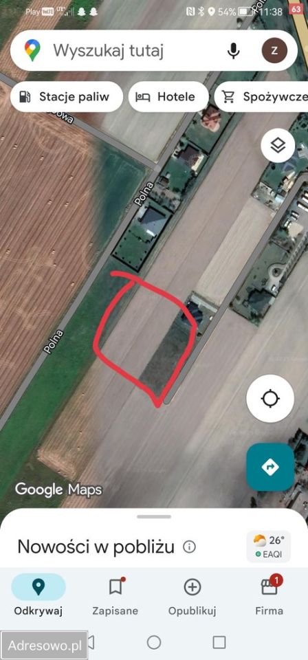 Działka rolno-budowlana Stara Łomża przy Szosie, ul. Polna