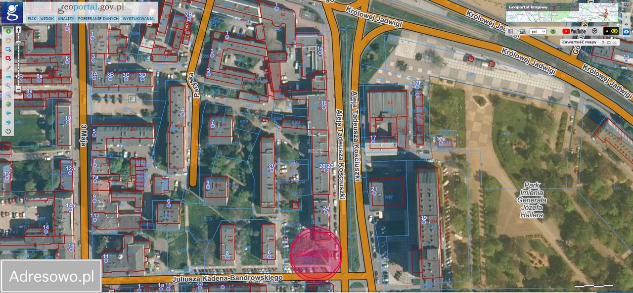 Działka budowlana Dąbrowa Górnicza Centrum, ul. Juliusza Kadena-Bandrowskiego