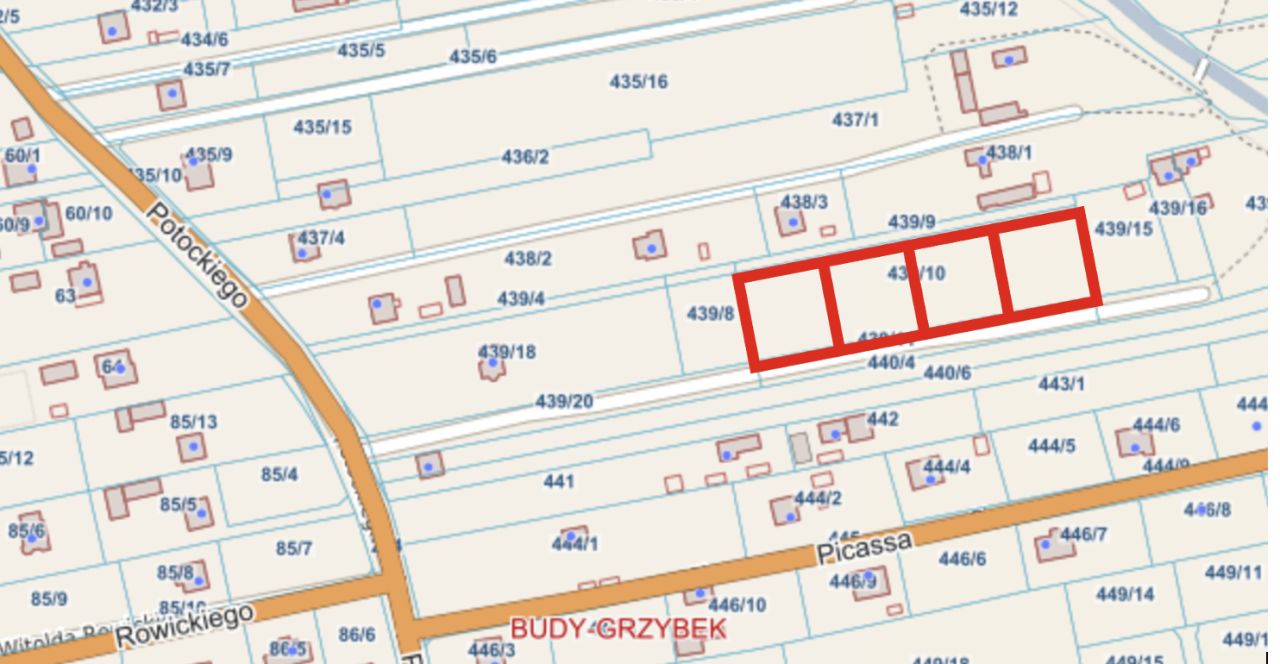 Działka budowlana Budy-Grzybek, ul. Potockiego. Zdjęcie 2