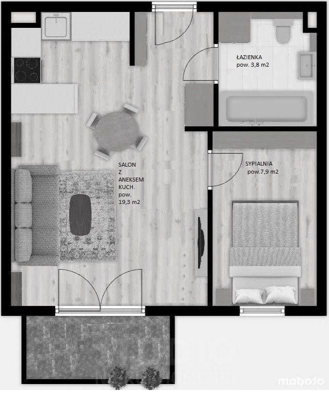 Mieszkanie 2-pokojowe Kraków Czyżyny, ul. Sołtysowska. Zdjęcie 11