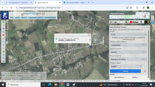 Działka budowlana Trąbki. Zdjęcie 1