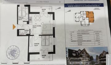 Mieszkanie 3-pokojowe Białka Tatrzańska, ul. Grapa