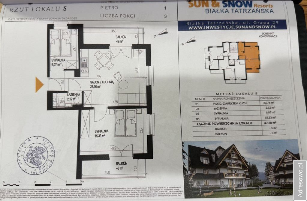 Mieszkanie 3-pokojowe Białka Tatrzańska, ul. Grapa. Zdjęcie 2