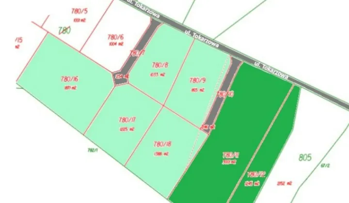 Działka budowlana Mała Wieś, ul. Tokarzowa