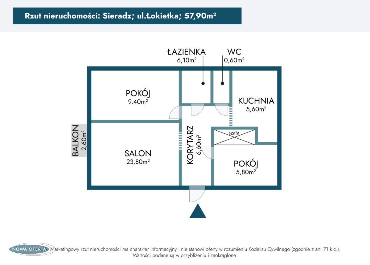 Mieszkanie 3-pokojowe Sieradz, ul. Władysława Łokietka. Zdjęcie 23