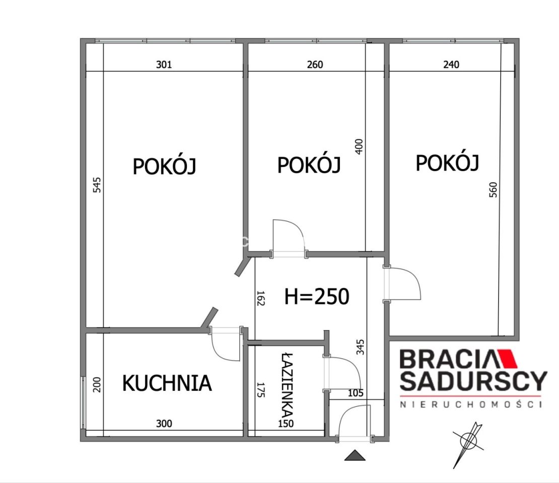 Mieszkanie 3-pokojowe Kraków Krowodrza, ul. Eljasza Walerego Radzikowskiego. Zdjęcie 3