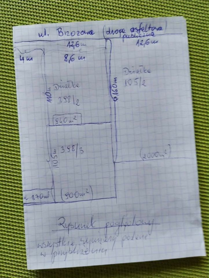 Działka budowlana Cedzyna, ul. Brzozowa. Zdjęcie 5