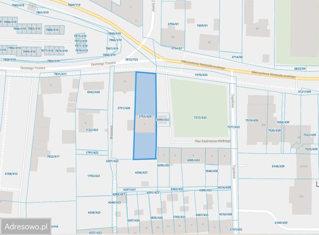 Działka budowlana Zabrze Centrum, ul. Dionizego Trocera. Zdjęcie 1