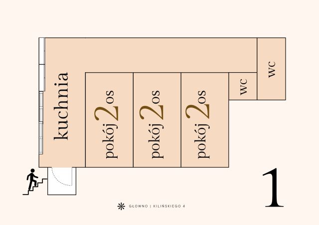 Mieszkanie 3-pokojowe Głowno, ul. Jana Kilińskiego. Zdjęcie 1