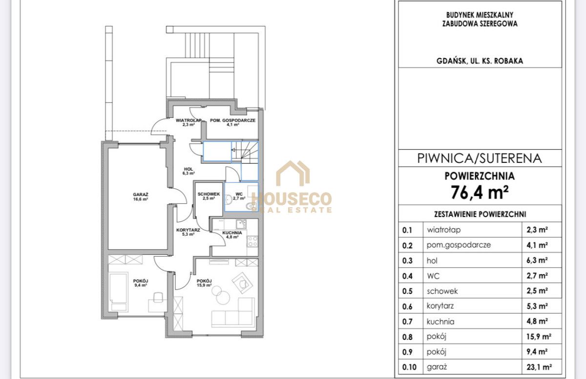 dom wolnostojący, 8 pokoi Gdańsk Wzgórze Mickiewicza, ul. Księdza Robaka