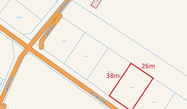 Działka budowlana Piotrowice, ul. Korwińska