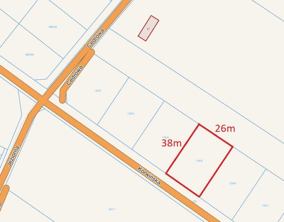 Działka budowlana Piotrowice, ul. Korwińska