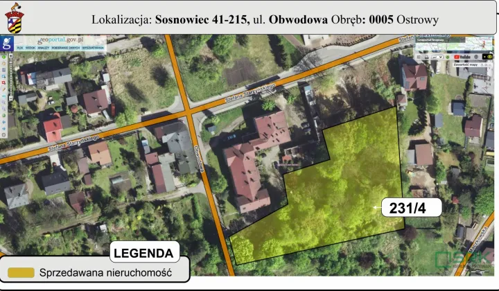 Działka inna Sosnowiec Ostrowy Górnicze, ul. Obwodowa