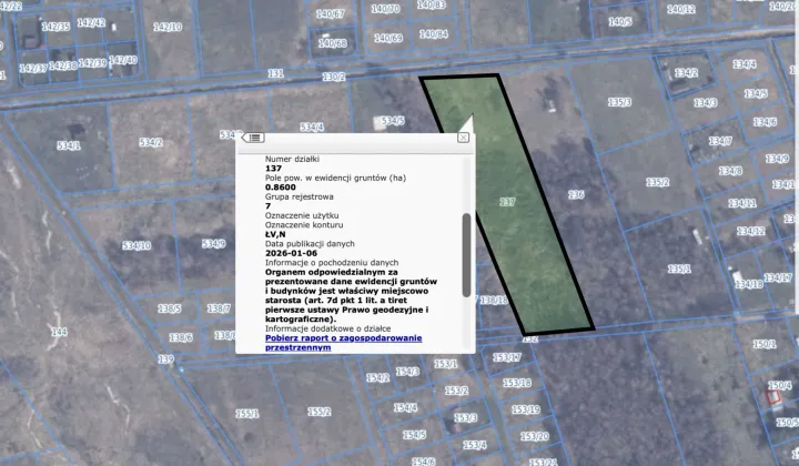 Działka rolna Sasino