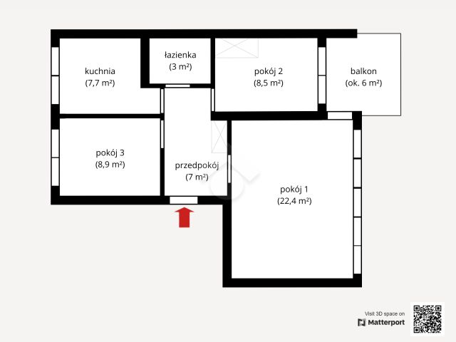 Mieszkanie 3-pokojowe Wrocław Szczepin, ul. Poznańska. Zdjęcie 16