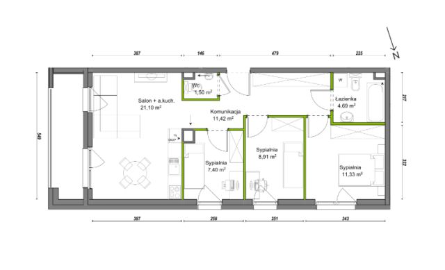 Mieszkanie 4-pokojowe Wrocław Ołtaszyn, ul. Orawska. Zdjęcie 8