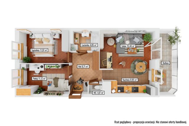 Mieszkanie 3-pokojowe Zielonka, ul. Prymasa Stefana Wyszyńskiego. Zdjęcie 16