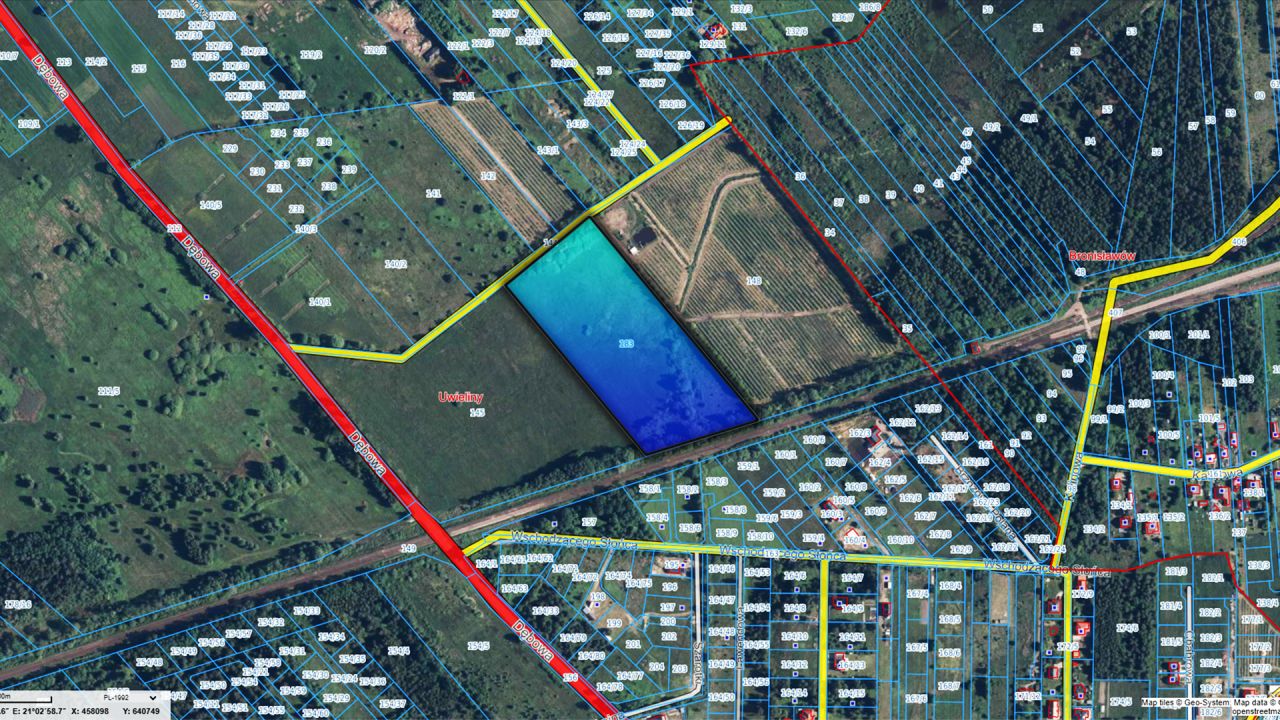 Działka budowlana Uwieliny, ul. Dębowa