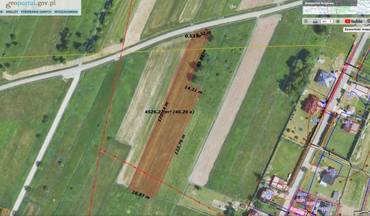 Działka rolna Strażów