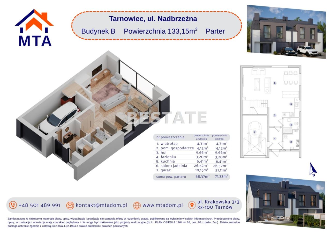 bliźniak, 5 pokoi Tarnowiec, ul. Nadbrzeżna. Zdjęcie 3