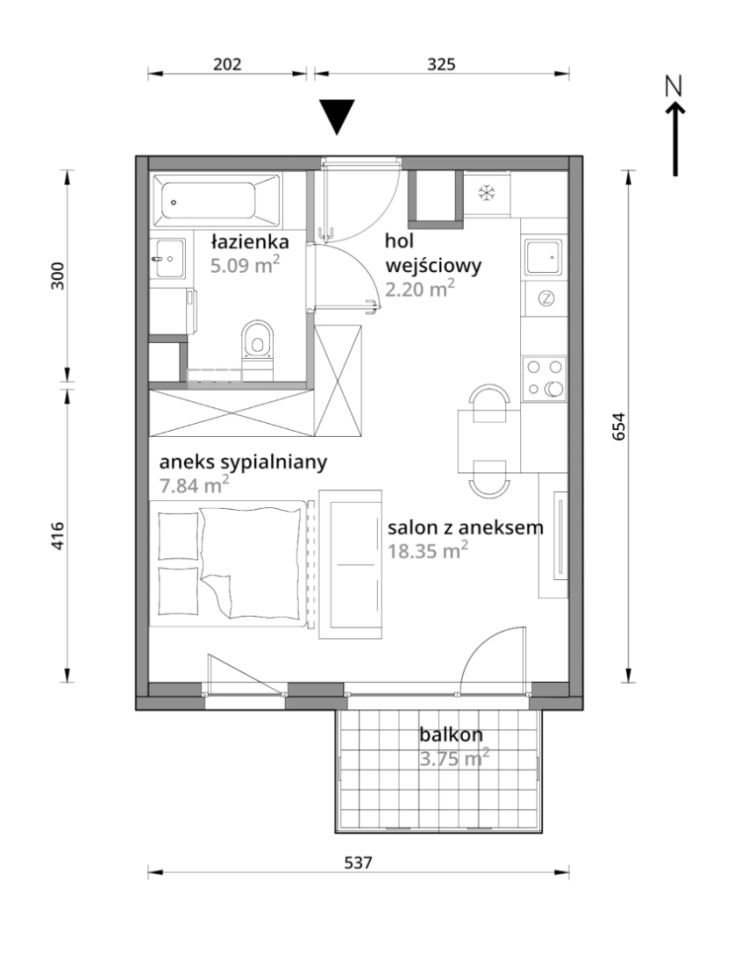 Mieszkanie 1-pokojowe Warszawa Praga-Południe, ul. Podskarbińska. Zdjęcie 7