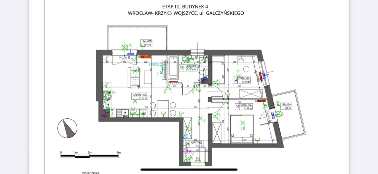 Mieszkanie 3-pokojowe Wrocław Wojszyce, ul. Konstantego Ildefonsa Gałczyńskiego. Zdjęcie 13
