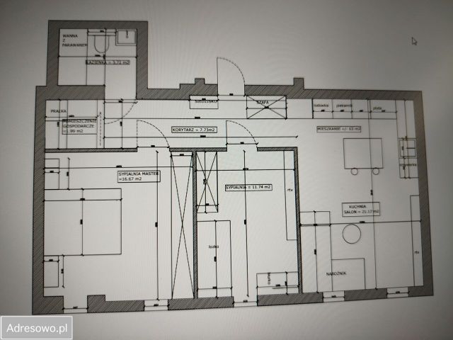Mieszkanie 3-pokojowe Szczecin Centrum, ul. marsz. Józefa Piłsudskiego. Zdjęcie 7