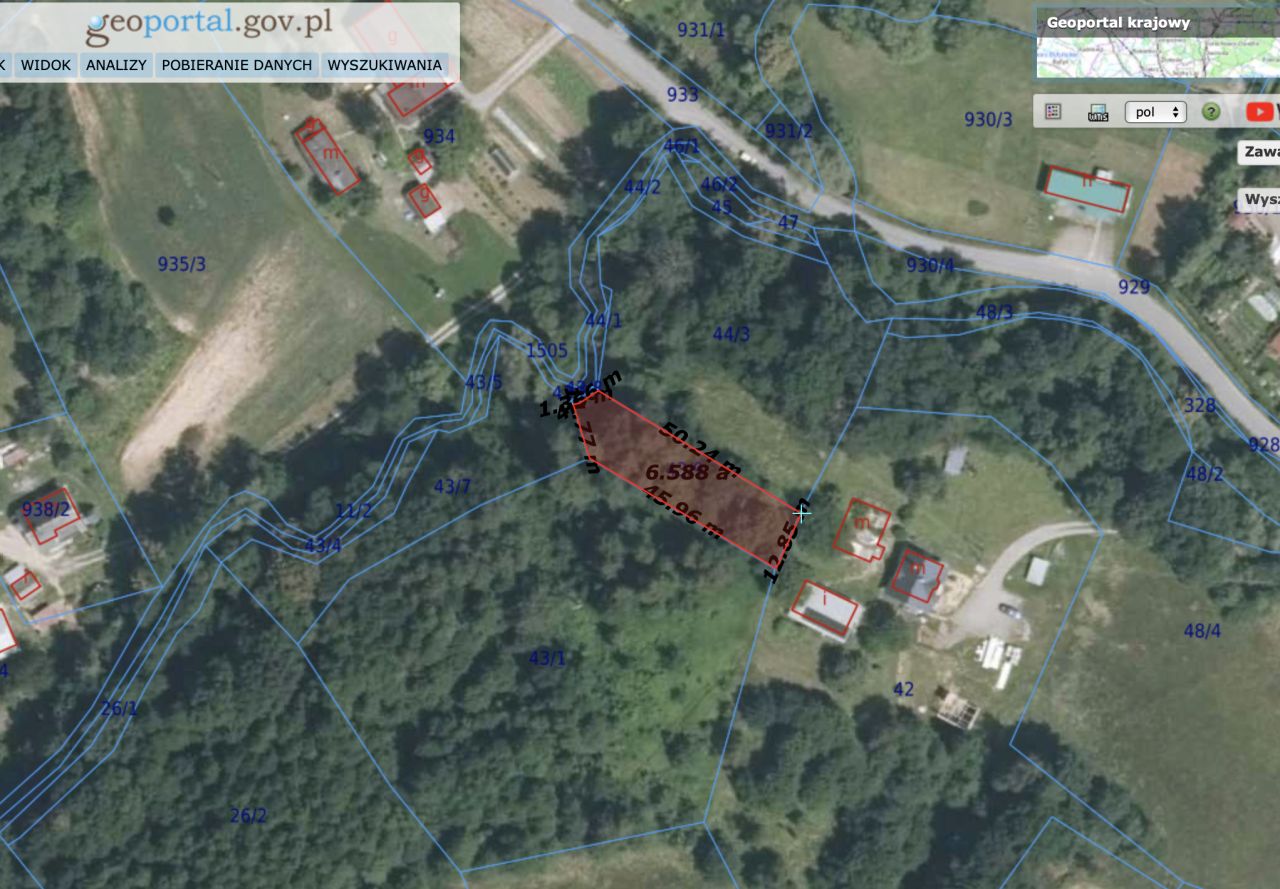 Działka rolna Klęczany. Zdjęcie 8